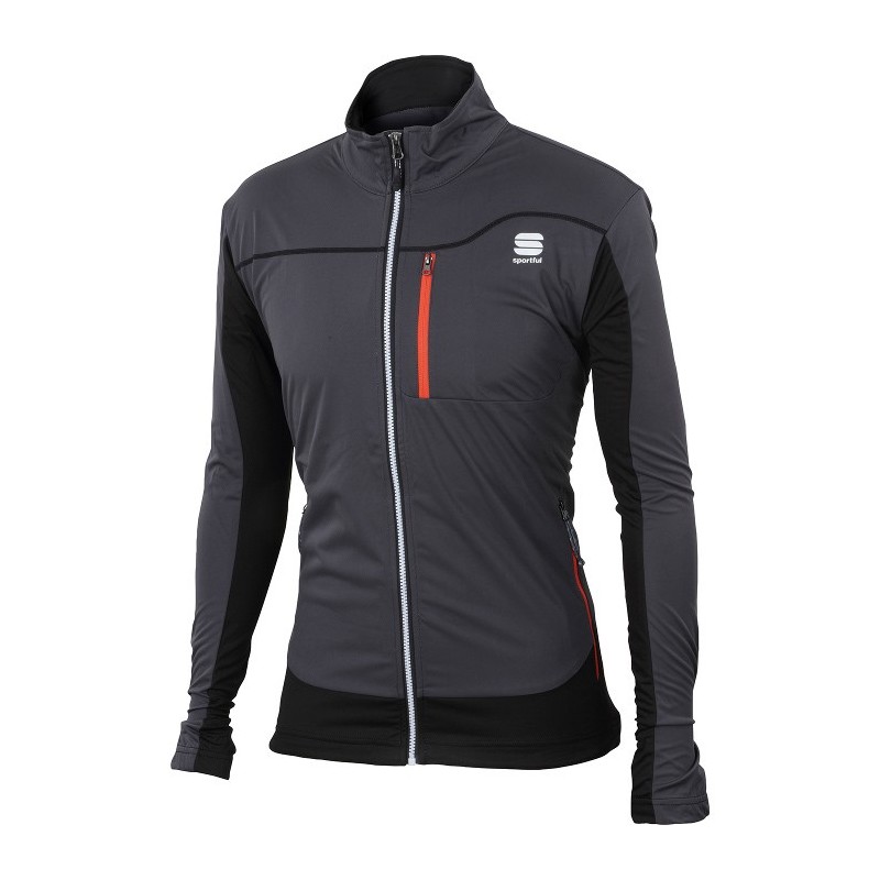 Jakke Sportful Engadin Wind Jacket grå-svart Jakke Sportful Engadin Wind Jacket grå-svart